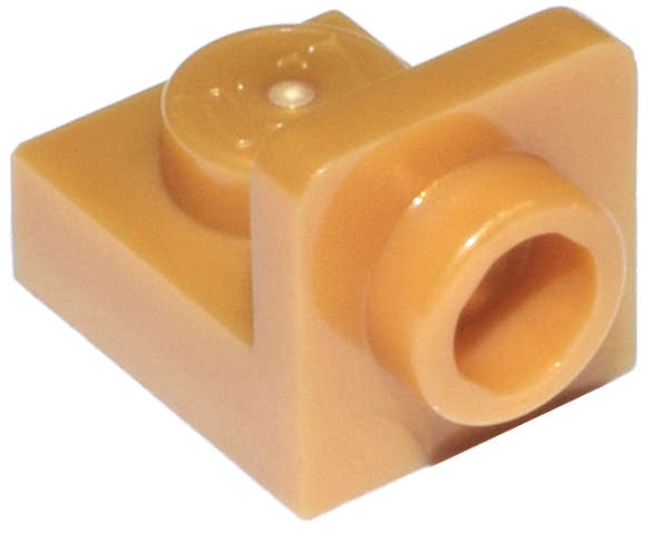 Lego (N) ~ Bracket 1 x 1 - 1 x 1 Inverted ~ [Pearl Gold]