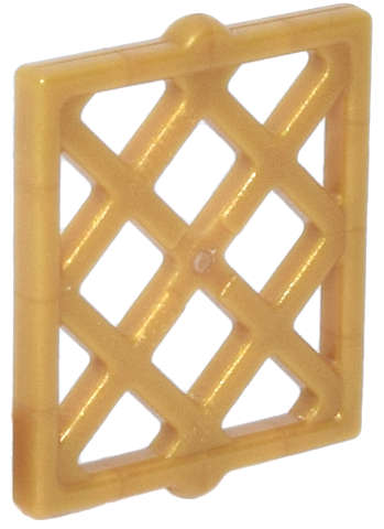 Lego (U) ~ Pane for Window 1 x 2 x 2 Lattice Diamond ~ [Pearl Gold]