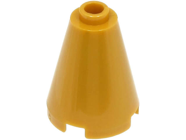 Lego (N) ~ Cone 2 x 2 x 2 - Open Stud ~ [Pearl Gold]
