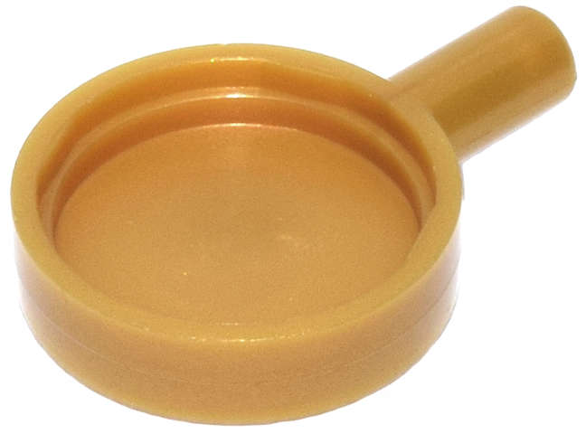 Lego NEW - Minifigure Utensil Frying Pan~ [Pearl Gold]