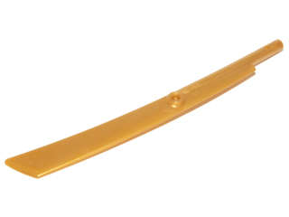 Lego (U) ~ Propeller 1 Blade 10L with Bar (Sword Blade) ~ [Pearl Gold]