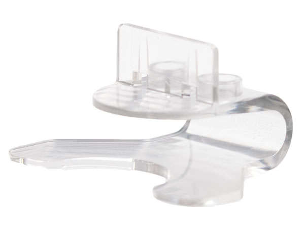 Lego Used - Minifigure Utensil Stand Flexible (Super Jumper)~ [Trans-Clear]