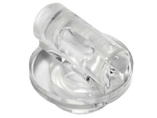 Lego (N) ~ Plate Round 1 x 1 with Bar Handle (Undetermined Type) ~ [Trans-Clear]