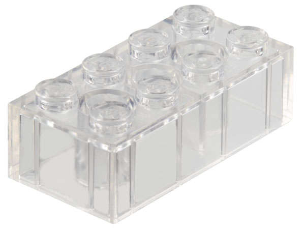 Lego (N) ~ Brick 2 x 4 ~ [Trans-Clear]