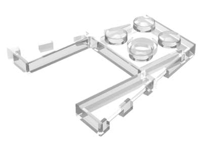 Lego (N) ~ Wedge Plate 4 x 4 ~ [Trans-Clear]