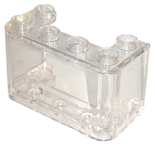 Lego (N) ~ Windscreen 2 x 4 x 2 Vertical ~ [Trans-Clear]