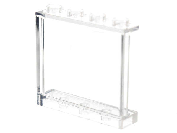 Lego (U) ~ Panel 1 x 4 x 3 with Side Supports - Hollow Studs ~ [Trans-Clear]