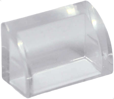 Lego (N) ~ Slope Curved 1 x 2 ~ [Trans-Clear]