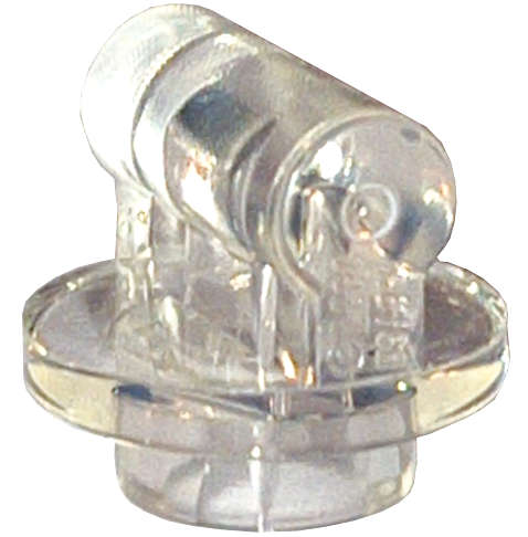 Lego (N) ~ Plate Round 1 x 1 with Bar Handle on Long Stem ~ [Trans-Clear]