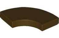 Lego (N) ~ Tile Round Corner 2 x 2 Macaroni ~ [Dark Brown]