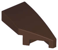 Lego (N) ~ Wedge 2 x 1 x 2/3 Right ~ [Dark Brown]