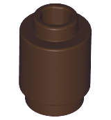 Lego (N) ~ Brick Round 1 x 1 ~ [Dark Brown]