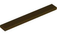Lego (N) ~ Tile 1 x 8 ~ [Dark Brown]