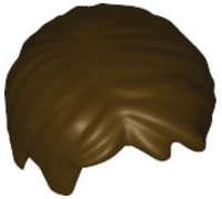 Lego (N) ~ Minifigure Hair Short Tousled with Side Part ~ [Dark Brown]