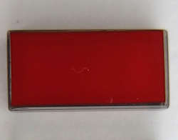 Lego (N) ~ Tile 1 x 2 with Red Surface Pattern ~ [Trans-Brown]