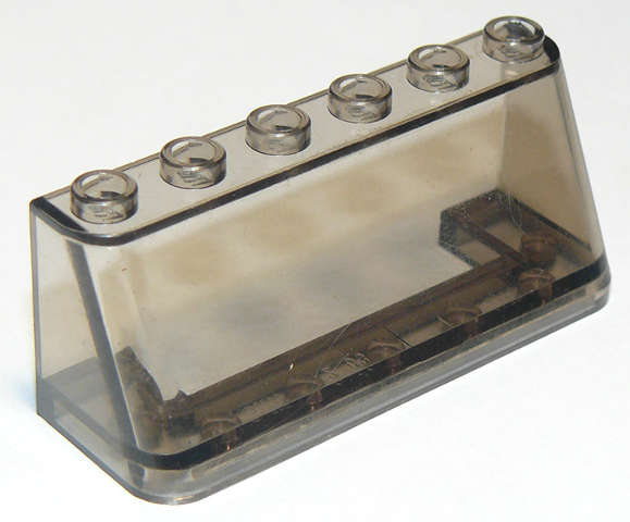 Lego (N) ~ Windscreen 2 x 6 x 2 ~ [Trans-Brown (Old Trans-Black)]