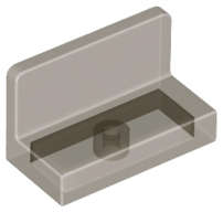 Lego (N) ~ Panel 1 x 2 x 1 with Rounded Corners ~ [Trans-Brown]