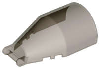 Lego (U) ~ Windscreen 6 x 4 x 2 Round with Bar Handle ~ [Trans-Brown]