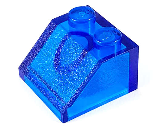 Lego (N) ~ Slope 45 2 x 2 ~ [Trans-Dark Blue]