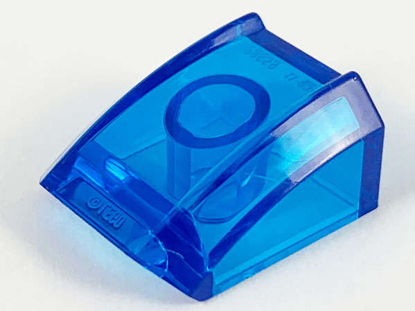 Lego (U) ~ Slope Curved 2 x 2 Lip ~ [Trans-Dark Blue]