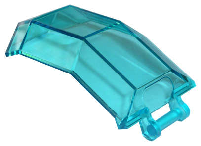 Lego (N) ~ Windscreen 4 x 4 x 4 2/3 with Bar Handle ~ [Trans-Light Blue]