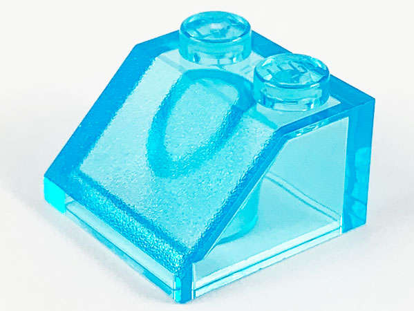 Lego (N) ~ Slope 45 2 x 2 ~ [Trans-Light Blue]
