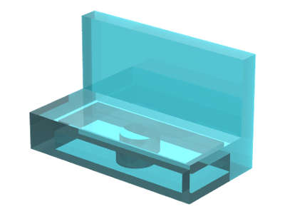 Lego (U) ~ Panel 1 x 2 x 1 ~ [Trans-Light Blue]