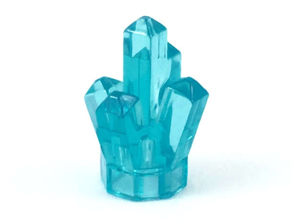 Lego (N) ~ Rock 1 x 1 Crystal 5 Point ~ [Trans-Light Blue]