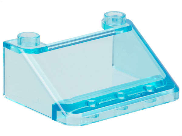 Lego Used - Windscreen 3 x 4 x 1 1/3 Large Glass Surface~ [Trans-Light Blue]