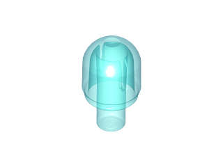 Lego (N) ~ Bar with Light Bulb Cover (Bionicle Barraki Eye) ~ [Trans-Light Blue]