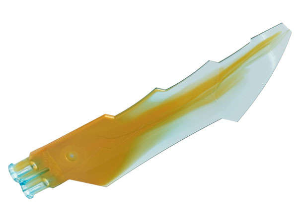 Lego (N) ~ Propeller 1 Blade 14L with 2 Axle Holes and Jagged Edges (Sword Bla ~ [Trans-Light Blue]