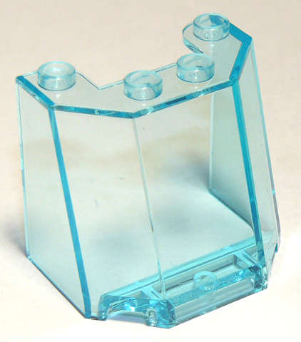 Lego (U) ~ Windscreen 3 x 4 x 3 ~ [Trans-Light Blue]