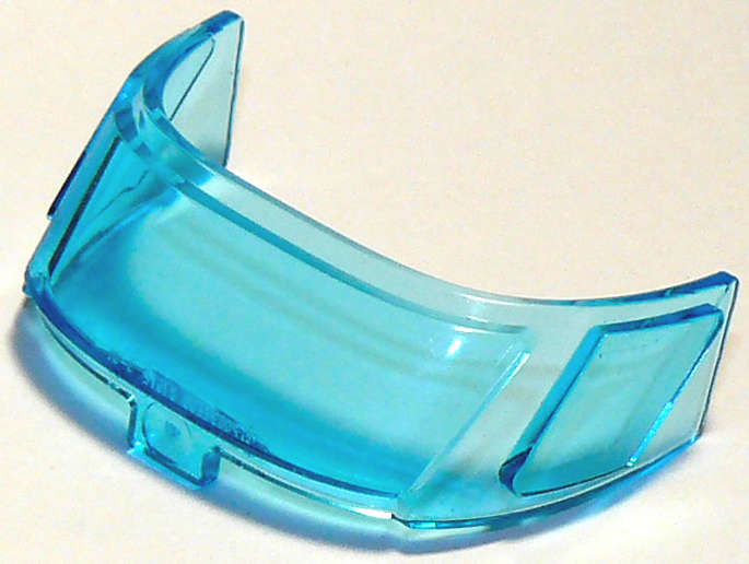 Lego (U) ~ Glass for Aircraft Fuselage Curved Forward 6 x 10 Top with 3 Window ~ [Trans-Light Blue]