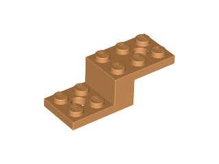 Lego (N) ~ Bracket 5 x 2 x 1 1/3 with 2 Holes and Bottom Tube ~ [Medium Nougat]