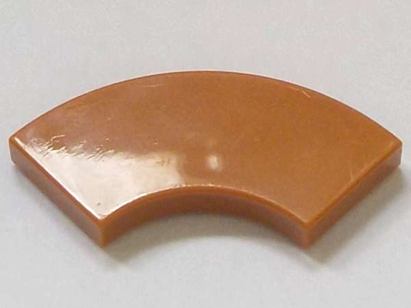 Lego (N) ~ Tile Round Corner 2 x 2 Macaroni ~ [Medium Nougat]