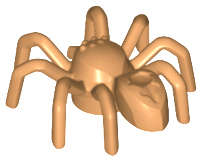 Lego (N) ~ Spider with Elongated Abdomen ~ [Medium Nougat]