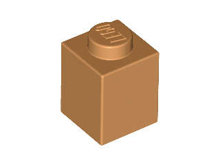 Lego (N) ~ Brick 1 x 1 ~ [Medium Nougat]