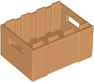 Lego (N) ~ Container Crate 3 x 4 x 1 2/3 with Handholds ~ [Medium Nougat]