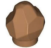 Lego (N) ~ Rock 1 1/3 x 1 1/3 x 1 ~ [Medium Nougat]