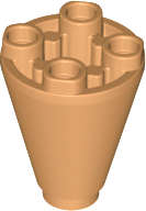 Lego (N) ~ Cone 2 x 2 x 2 Inverted ~ [Medium Nougat]