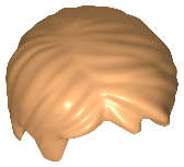 Lego (N) ~ Minifigure Hair Short Tousled with Side Part ~ [Medium Nougat]
