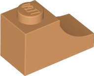 Lego (N) ~ Arch 1 x 2 Inverted ~ [Medium Nougat]