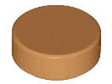 Lego (N) ~ Tile Round 1 x 1 ~ [Medium Nougat]