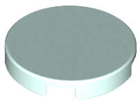 Lego (N) ~ Tile Round 2 x 2 with Bottom Stud Holder ~ [Light Aqua]