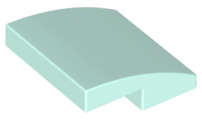 Lego (N) ~ Slope Curved 2 x 2 x 2/3 ~ [Light Aqua]