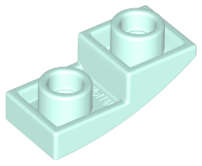 Lego (U) ~ Slope Curved Inverted 2 x 1 x 2/3 ~ [Light Aqua]