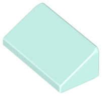 Lego (N) ~ Slope 30 1 x 2 x 2/3 ~ [Light Aqua]