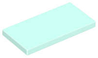Lego (N) ~ Tile 2 x 4 ~ [Light Aqua]