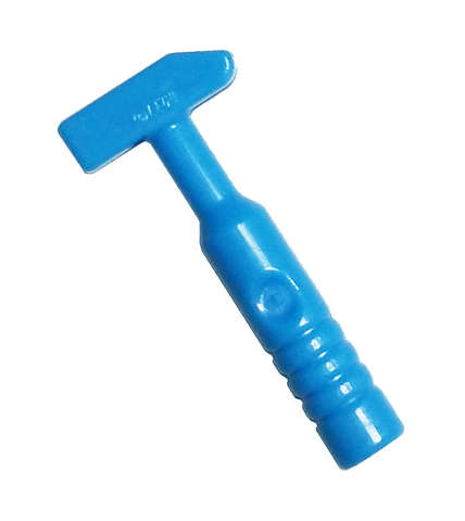 Lego Used - Minifigure Utensil Tool Cross Pein Hammer - 3-Rib Handle~ [Dark Azure]