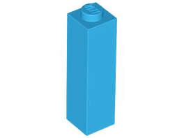 Lego (N) ~ Brick 1 x 1 x 3 ~ [Dark Azure]